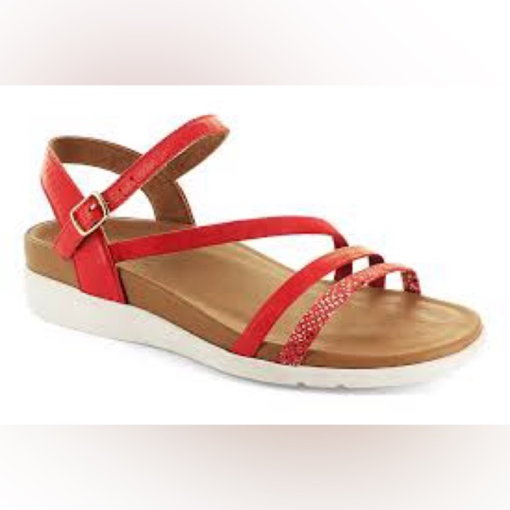 Strive Anguila - Women's Red Casual/Dress Sandal with Support